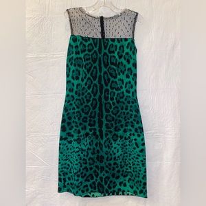 slim fit dress slacks Dolce & Gabbana Silk Leopard Print & Red Roses Dress